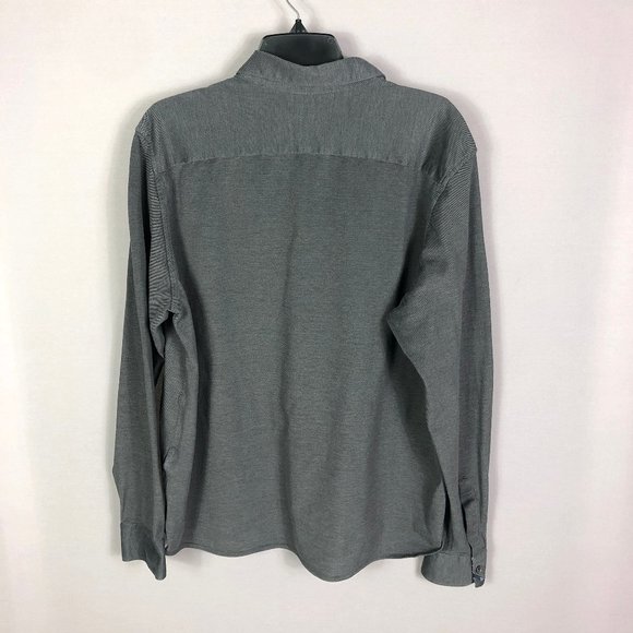 TED BAKER LONDON Broader Gray Pique Cotton Slim Fit Shirt Ted Size 7 - Picture 9 of 10